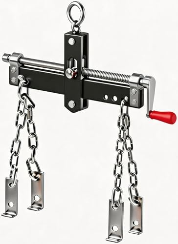 DEXSO Engine Hoist Shop Crane Engine Leveler 1500lbs Steel with Ball Bearing and Adjustable Handle Black