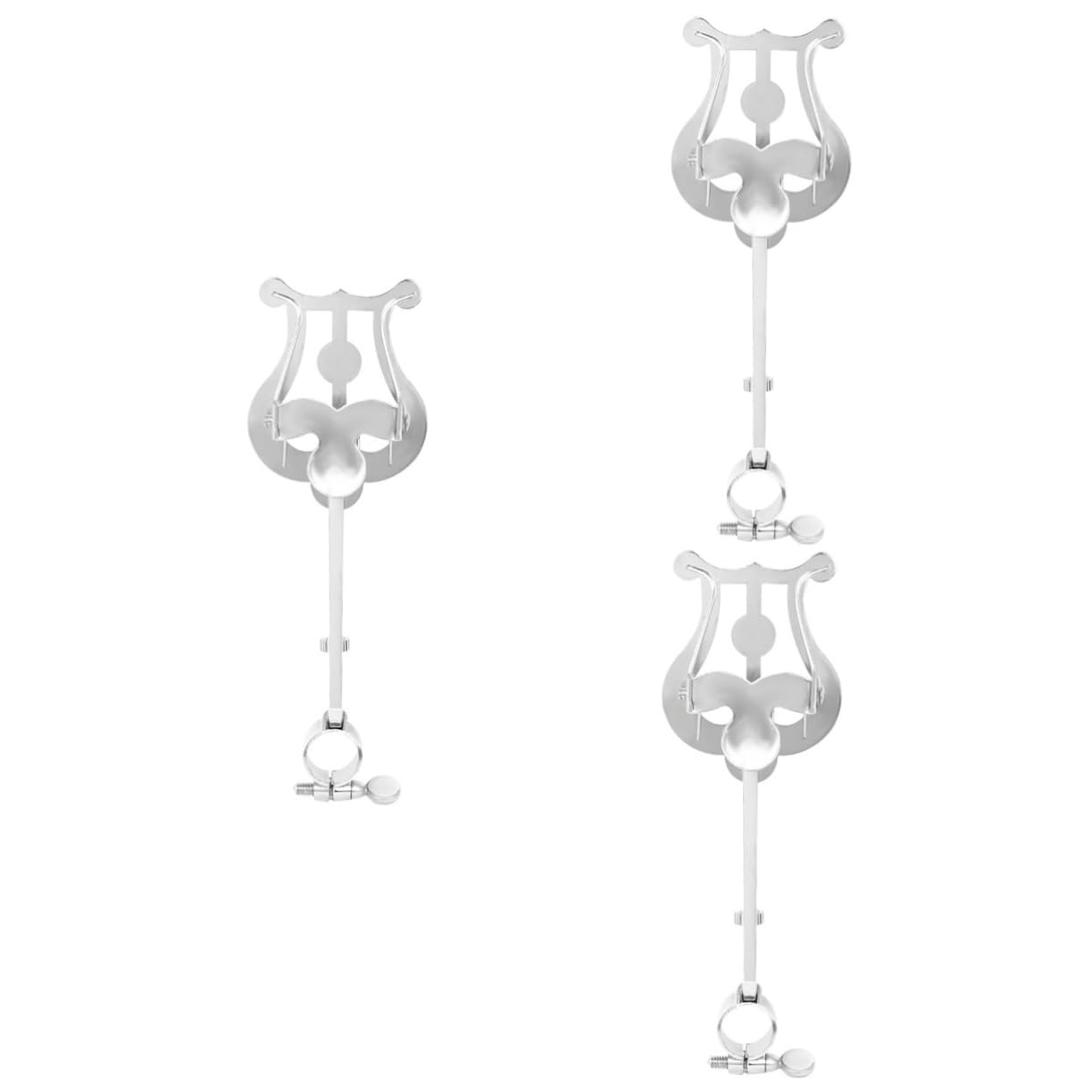 ifundom 3stücke Piccolo Tragbarer Notenständer Mit Verstellbarem Knopf Stabiler Klemme Und Elegantem Design Für Bequemes Üben Und Von Partituren Unterwegs