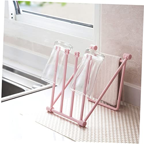 Toallero perchero rosa plegable y multiusos para organizar tu cocina 6