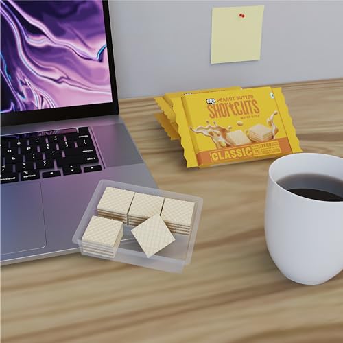 Image of BRB Shortcuts - Protein Wafer Bites | Classic Flavour | 16g Protein | Filled With Natural Peanut Butter | Zero Refined Sugar, No Palm Oil, Healthy Snack | 2 x 100g Box (Pack of 2)