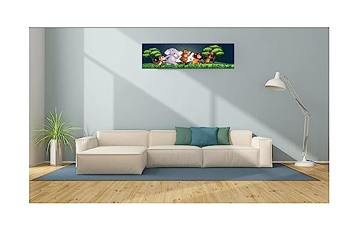 Image of DARSHANAM WORLD Beatiful Designer Ac Cover |Cutest Printed Air Conditioning Dust Cover For Indoor & All Type AC Split Covers |Colorfull Folding Designer Ac Cover (Funny Jungle Safari 1 Ton)