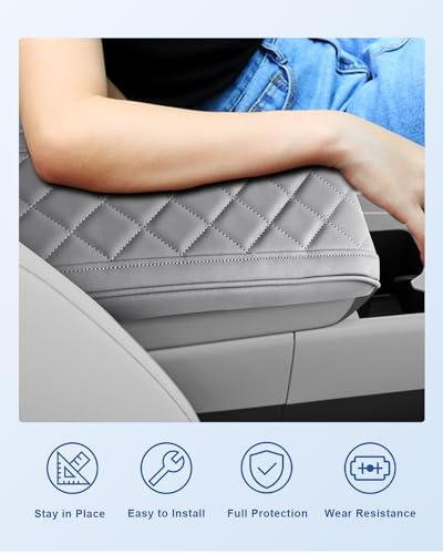 Image of CDEFG for 2024 2025 2026 Hyundai Santa Fe Center Console Cover, for 2024-2026 Hyundai Santa Fe MX5 Accessories Armrest Cover Middle Console Pad(Require Armrest Lid Removal)