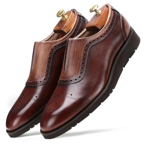 Mens Dress Shoes - Lightweight Handcrafted Full Grain Leather Loafers, Business Casual Shoes, Dress Shoes for Men, AirFlexLite