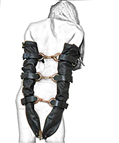 MFMYEE BDSM Bondage Extrem Lange Hand Arm Fesseln Handfesseln,sexy enge Hand gebunden Taschen gebunden Leder Einschränkungen