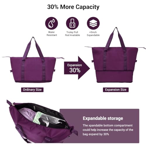 Ultimate Travel Convenience with 5-Piece Expandable Luggage Set, Lightweight Design and 360° Spinner Wheels, Wine Red3