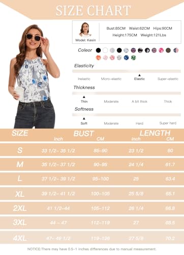 Image of Women Halter Tank Top with Built in Bra Flowy Sleevless Padded Camisole Loose Fit Summer Shirt Top S-3XL
