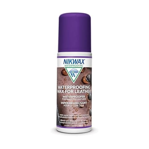 Nikwax Waterproofing Wax for Leather, Liquid, Restores DWR Water Repellency, Shoe Care, Boot & Footwear Cleaner, Rain Protection, Safe for Gore-Tex Cover