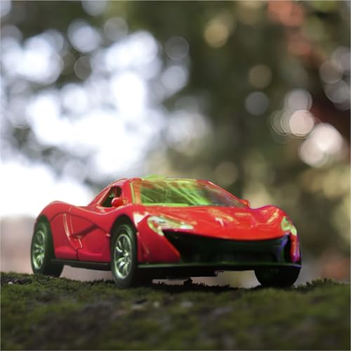Image of ADITI TOYS Die Cast Car for Kids Alloy Metal Pull Back Car Toy Car Toy Vehicle with Openable Doors & LED Lights Car for Kids Collectible Toy Vehicle Gift for Kids Boys Girls BIS Approved (Red)