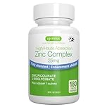 Igennus Chelated Zinc Picolinate & Bisglycinate Complex 25mg with Copper, Clean Label & High Absorption, 180 Tablets, Supplement for Immune, Skin and Cellular Health, Non-GMO, Vegan