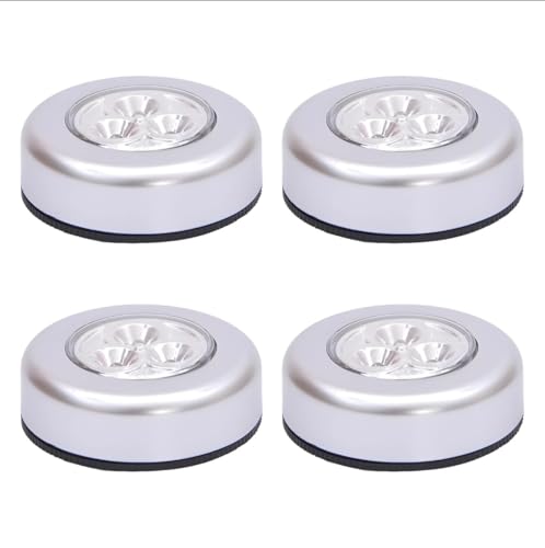 YSFVNP 4PCS Push Lights Stick On Lights Push Light Closets Wardrobes Cordless Touch Sensor Light