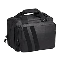 VEVOR Pistolentasche Gewehrtasche Pistolentaschen für 2 Pistolen, Taktische Waffentasche mit 2 integrierten abnehmbaren Pistolentaschen und 6 abnehmbaren Magazinen, Schießstandtasche, Schwarz