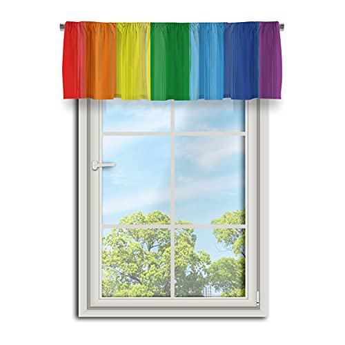 Rainbow Color Paint Art Print Valance 52 x 18