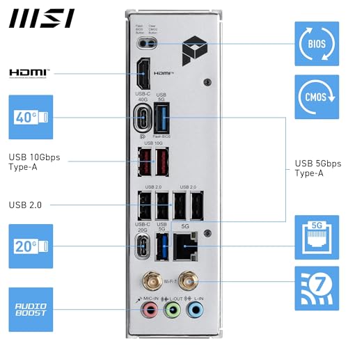 Image of MSI PRO X870E-P WiFi Motherboard, ATX - Supports AMD Ryzen 9000 /8000 / 7000 Processors, AM5-60A SPS VRM, DDR5 Memory Boost (8200+ MT /s OC), PCIe 5.0 x16 & 4.0 x16, M.2 Gen5, Wi-Fi 7, 5G LAN