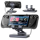 Docking Station Steam Deck Dock: Adjustable Stand 6-in-1 Hub Stream Deck Accessories with HDMI 2.0 4K@60Hz TV/1Gb Ethernet/3*USB-A 3.0/PD 3.0 Fast Charging for Steam, iPad,Other Smart Phones Black
