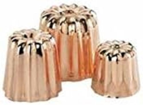 De Buyer - Moule à Canelés Bordelais en cuivre - Diamètre 3,5 cm -, Bronze