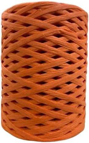 Elegant Natura Raffia Rafya Şapka Çanta Kağıt İp 100 gr RFX100 G54 Turuncu