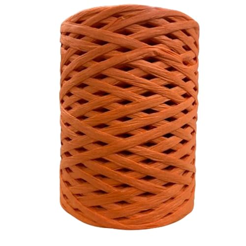 Elegant Natura Raffia Rafya Şapka Çanta Kağıt İp 100 gr RFX100 G54 Turuncu