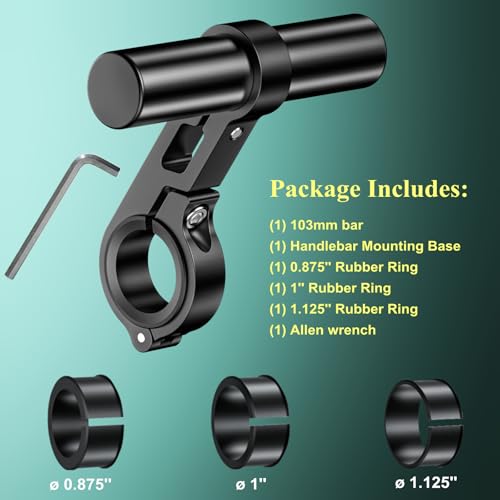 image for BRCOVAN Aluminum Alloy Handlebar Extender Extensions with 4'' Long Cro