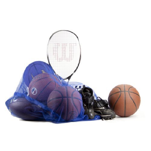 Crown Sporting Goods Coaches Equipment Bag in Heavy Duty Mesh, Blue