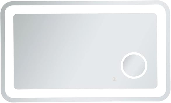 Elegant Decor Lux 24in x 40in Hardwired LED Mirror with Magnifier and Color Changing Temperature 3000K/4200K/6000K