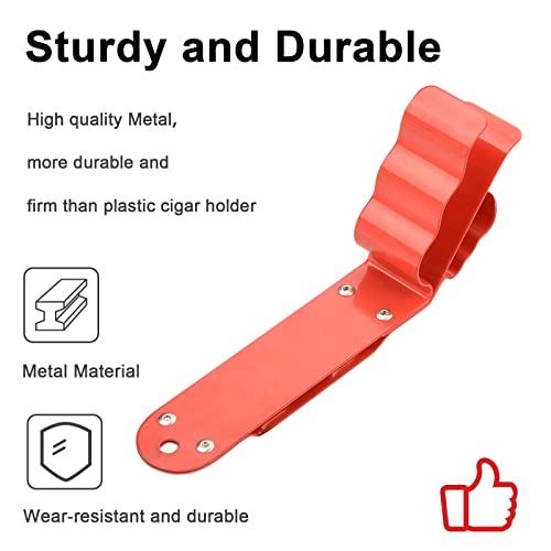 iGuerburn Cigar Holder, Magnetic Golf Cigar Clip can Hold 30-80 Rings Cigars, Cigar Accessories for Men - Durable Cigar Stand for Golf Cart/Boating/BBQ Grills/Travel, 2pcs Velcro Strap - Image 6