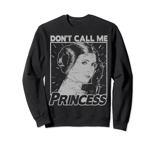 Sweat Star Wars Princess Leia Don't Call Me Princess noir pour adulte