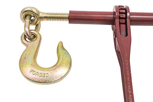 Image of Mytee Products 5 /16 inch - 3 /8 inch Heavy Duty Ratchet Load Chain Binder w /Grab Hook on one Side, 1 /2 inch Slip Hook on Other Side - 6,600 Lbs Working Load Limit (4 Pack)
