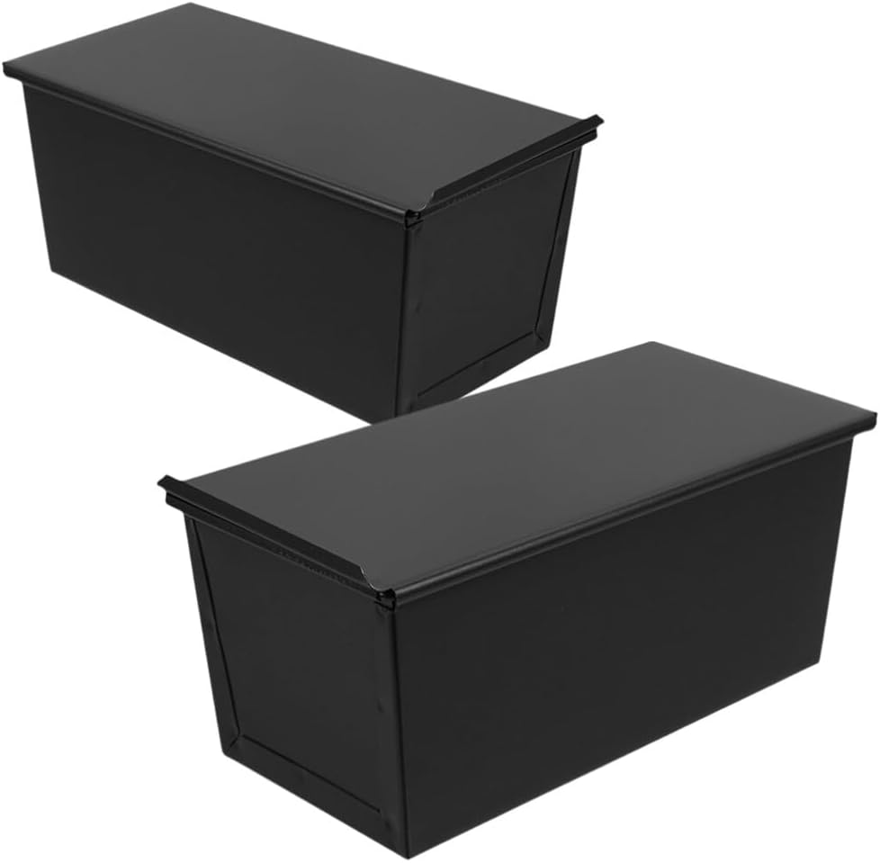 Kichvoe 2pcs Nonstick Toast Mold with Lid Versatile Loaf Pan for Baking Bread Bakery Made of Carbon Steel for Easy Cleanup for Family Gatherings and Parties