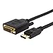Produktbild CableCreation DisplayPort auf DVI Kabel, [2er-Pack] displayport auf dvi Adapter,Vergoldet DisplayPort DP auf DVI Kabel, 4K 1080P DP Stecker zu DVI Stecker Kabel,1.83M/6 FT