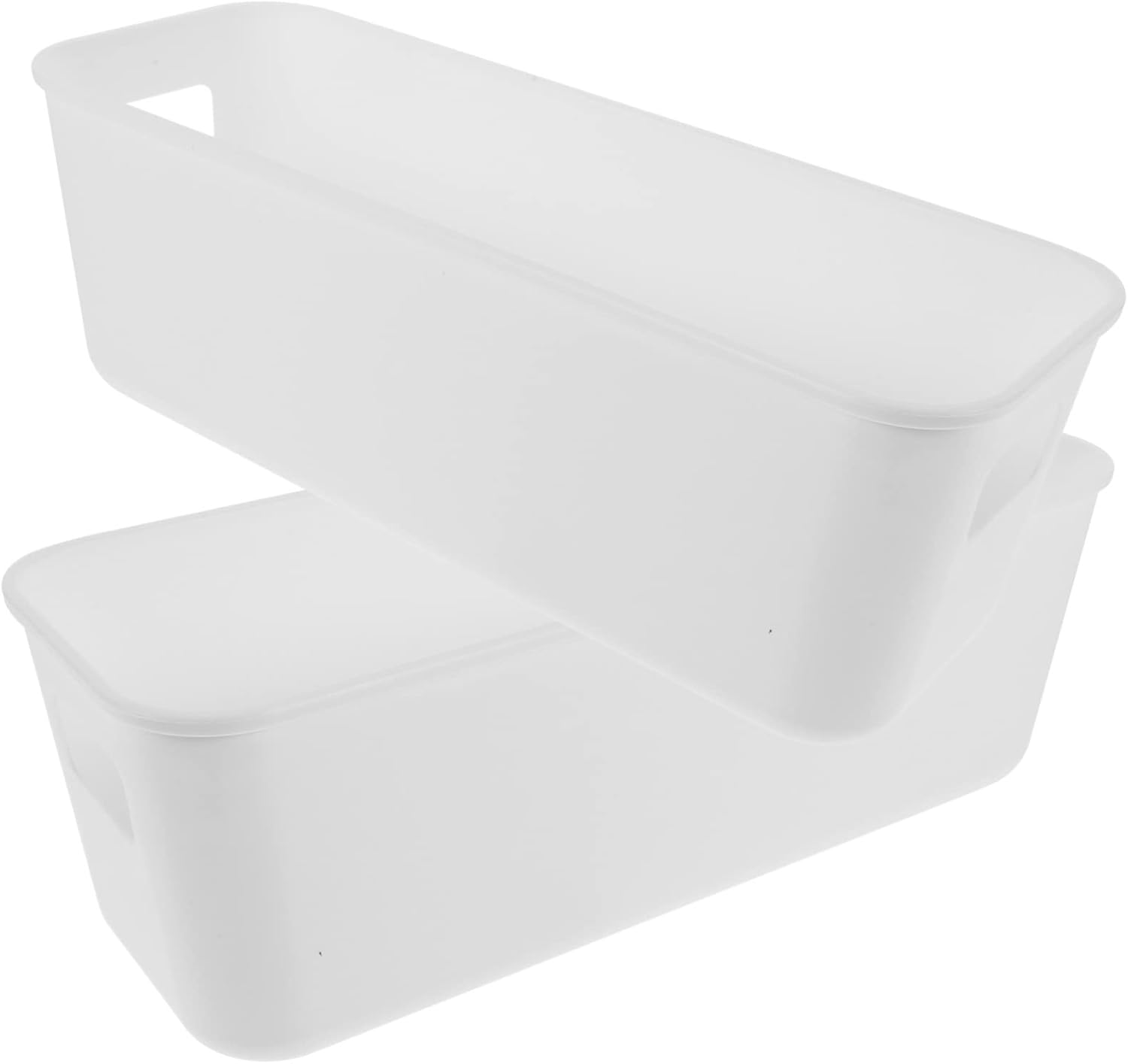 Housoutil 2pcs Stackable Organizing Box for Cellphone Cases Multi-functional Sundries Organizer for Desktop and Easy to Move for Home and Office Use