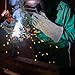VALICLUD Extended Cowhide Welding Gloves Heat Protection Hand Protectors for Welders and Outdoor Work – Sturdy Welder Tool Gloves for High-Temperature Safety and Grill Use, 1 Pair