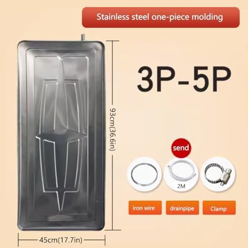 Durable Stainless Steel AC Drip Pan, Thickened Design for Window Air Conditioners, Prevents Water Leakage, Universal Fit, Essential HVAC Accessory for Home Comfort