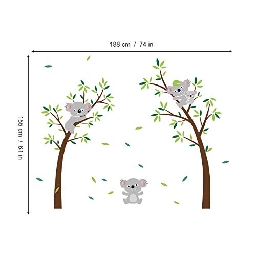 Vinilos Decorativos con Diseño de Koala y Árbol, 2 unidades miniatura 4