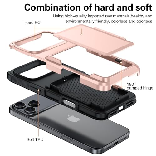 Coque iPhone 12 Pro Max antichoc verte étui rigide porte-cartes