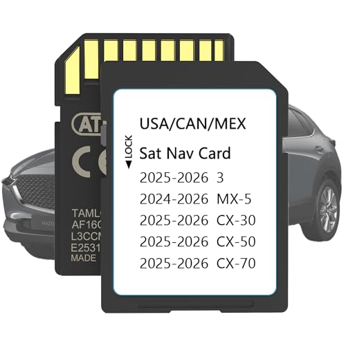MAZDA CONNECT software (Version 59) - 2017 Mazda3 & Mazda6 3 2025-2026 Latest Navigation SD Card - KR9D66EZ1B, Compatible with Mazda 2025 2026 CX-50/3/CX-30/CX-70, 2024-2026 MX-5, Mazda SD Navigation Card for USA Canada Mexico Offline Maps