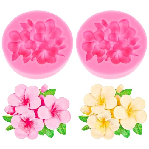 2 Stück Silikonform Blumen,3D Blume Silikon Formen,Blumen Kerzen Form,Blume Kerzen Silikonformen,Kerzenformen zum Gießen Blumes,für Fondant Schokolade Süßigkeiten Kuchendeko DIY Kerzenherstellung