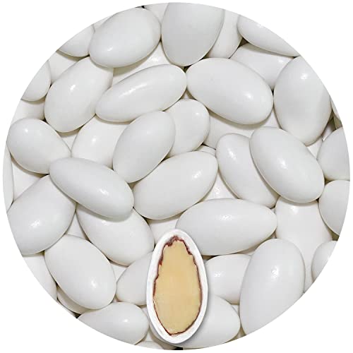 EinsSein 0,5kg Peladillas de almendras bautizo Gracile midi blanco brilla peladilla almendra boda bautizos grageas comunion comunión niño baratas confeti Fiesta cumpleaños chocolate Evento