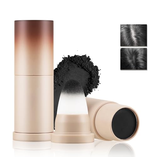 Apooliy Hairline Powder Stick,Hair Shadow and Root Touch Up Powder,Waterproof Hair Shading Sponge Pen Filler Powder for Cover Gray Hair,Hair Touch-Up,Thin Hair
