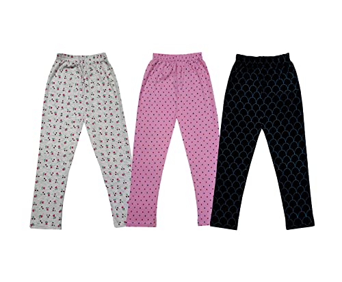 Image of KAYU Kids 100% Cotton Printed Capri for Girls - Regular Fit [Pack of 3]