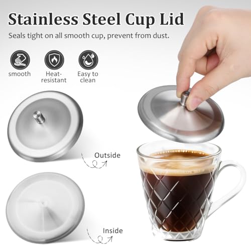 Couvercle de tasse en acier inoxydable de 9,4 cm DOITOOL design - 6