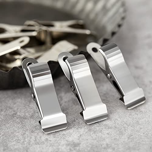 Image of 10 Pcs Metal Mini Clamps Mini Spring Clamp Crocodile Alligator Clips 1 /2 Inch Wide for Work, Smooth Jaw, 5 /16 Inch Capacity (Silver)