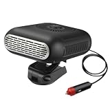 Bluessiery Auto Heizung, 12V 120W Tragbare Autoheizung 2 in1 Heizung Kühlung Mini Auto-Heizung mit 360° Drehbar Rotierende Windschutzscheibe Defrost Defogger