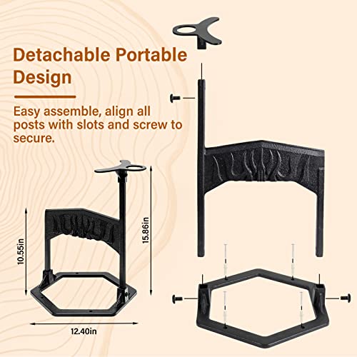 Firewood Kindling Splitter, XXL Upgraded Patented Manual Log Splitter Wedge, Open Top Ring Design, Could Accomodate Larger Log