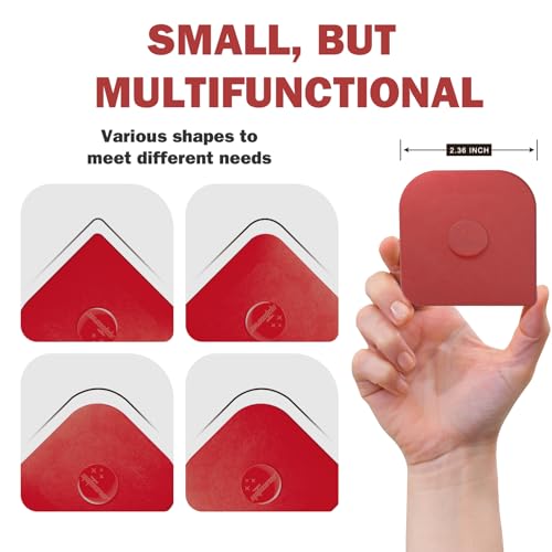 Image of Pan Scraper, 10 Pcs Pot Scraper Plastic, Pot Scraper Non Scratch for Cast Iron, Pot and Pan Cleaning, Sturdy Scraper Kitchen Tool, Red