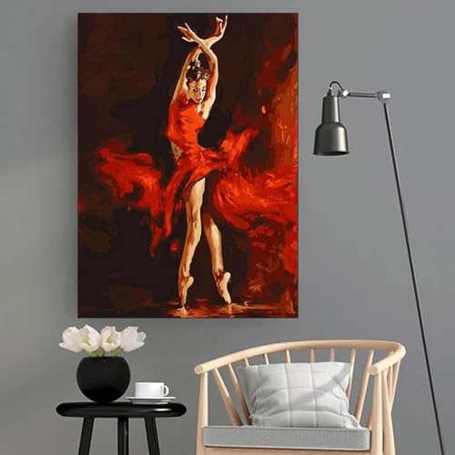 Art mural toile peinture nordique danse ballet haute qualité