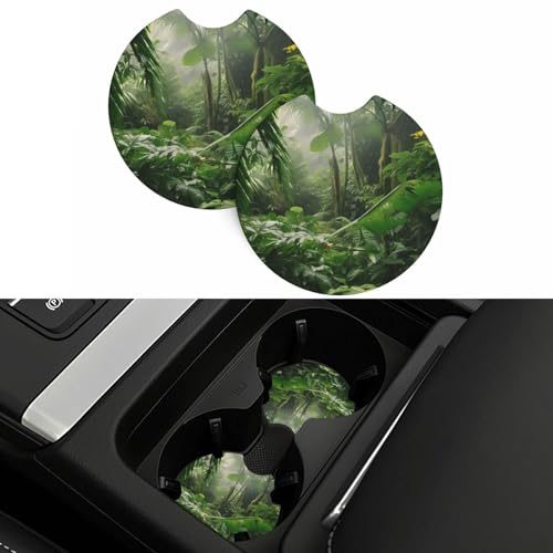 Posavasos para auto con diseño tropical 2 unidades miniatura 3
