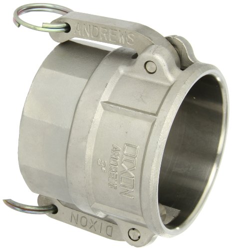Dixon 300-D-SS Stainless Steel 316 Type D Cam and Groove Hose Fitting, 3" Socket x 3" NPT Female