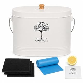 Compost Environment seau compost 6 L blanc compact