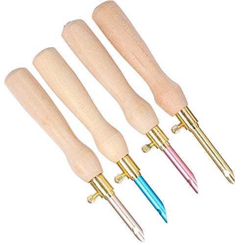 Stanznadel, Wollnadel, Sticknadel, Stoßnadel, Dicker Stiftgriff, Nadelteppich aus Holz, 4 Stück, Nähmaschinennadel, Holz, Russland, Holz, Edelstahl, Stanznadelzubehör