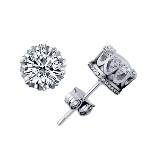 Kändissmycken 925 sterling silver skinande AAA kubisk zirkon krona patiens örhängen för kvinnor